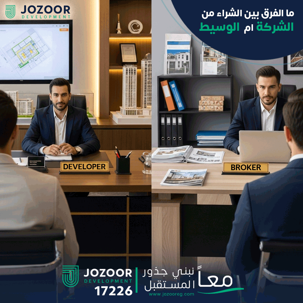 ما الفرق بين الشراء من الشركه ام من الوسيط ؟